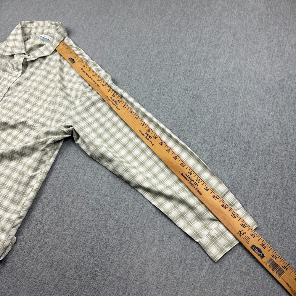 Columbia Shirt Women 1X Green Plaid Silver Ridge Utility Long Sleeve Lightweight - Picture 8 of 11